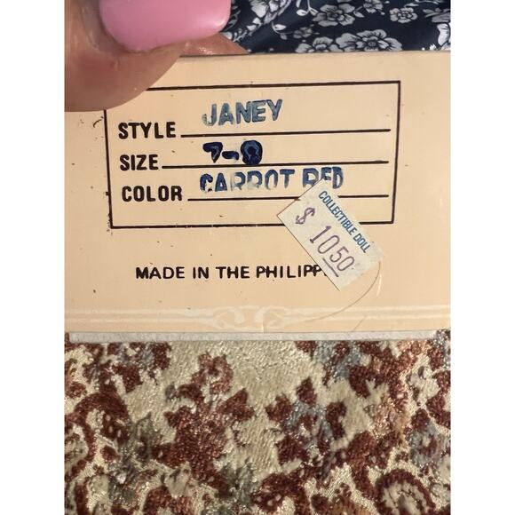 Hand Styled Doll Wigs By Global Dolls Model Janey Size 7-8 Color Carrot Red - Picture 9 of 12